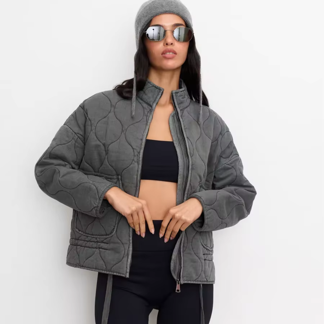 VogeLuxe | Damen Winterjacke mit Rautenmuster 1