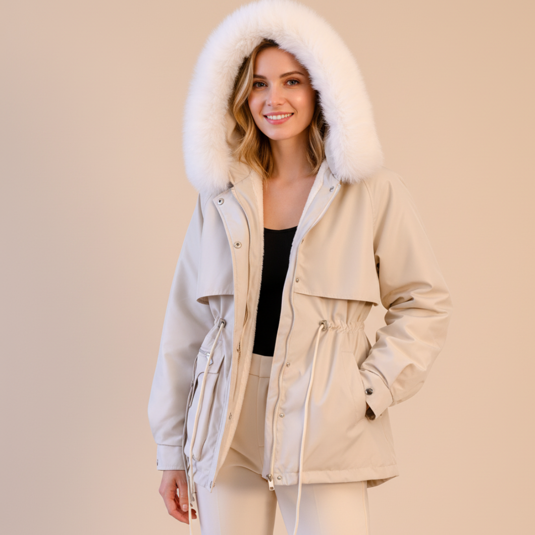 VogeLuxe | Daunenjacke mit Kunstpelzkragen für Damen 1