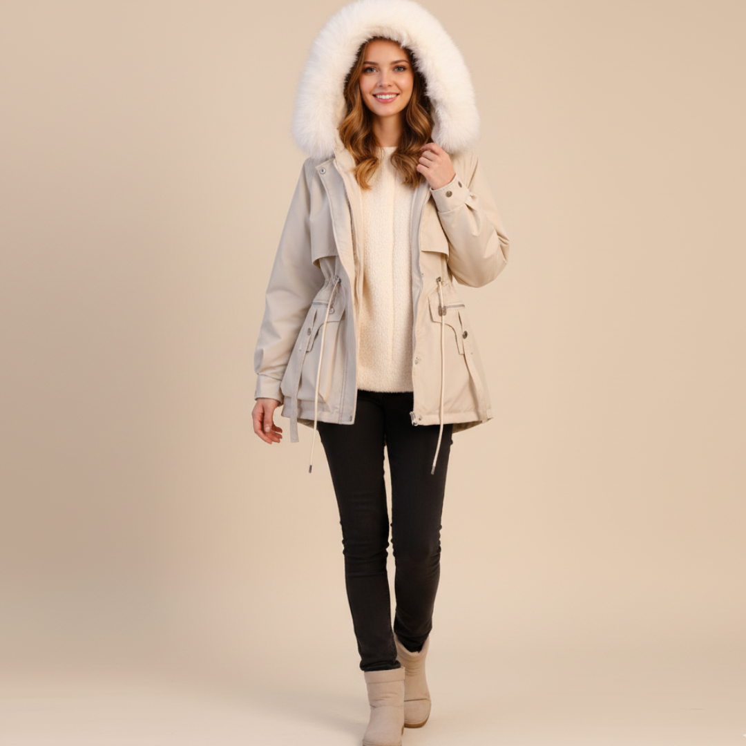 VogeLuxe | Daunenjacke mit Kunstpelzkragen für Damen 2