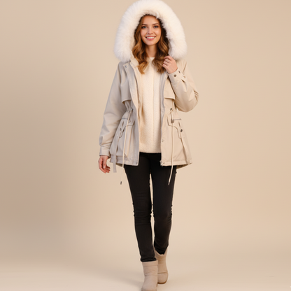 VogeLuxe | Daunenjacke mit Kunstpelzkragen für Damen 2
