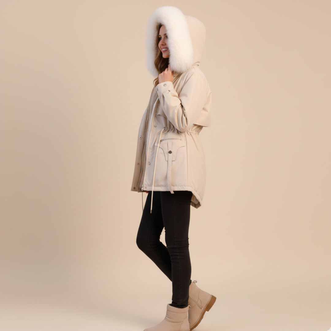VogeLuxe | Daunenjacke mit Kunstpelzkragen für Damen 3