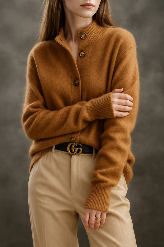 VogeLuxe | Elegante Damen-Strickjacke mit Knopfdetail 0