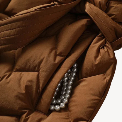 VogeLuxe | Eleganter Daunenparka mit Gürtel für Damen 1