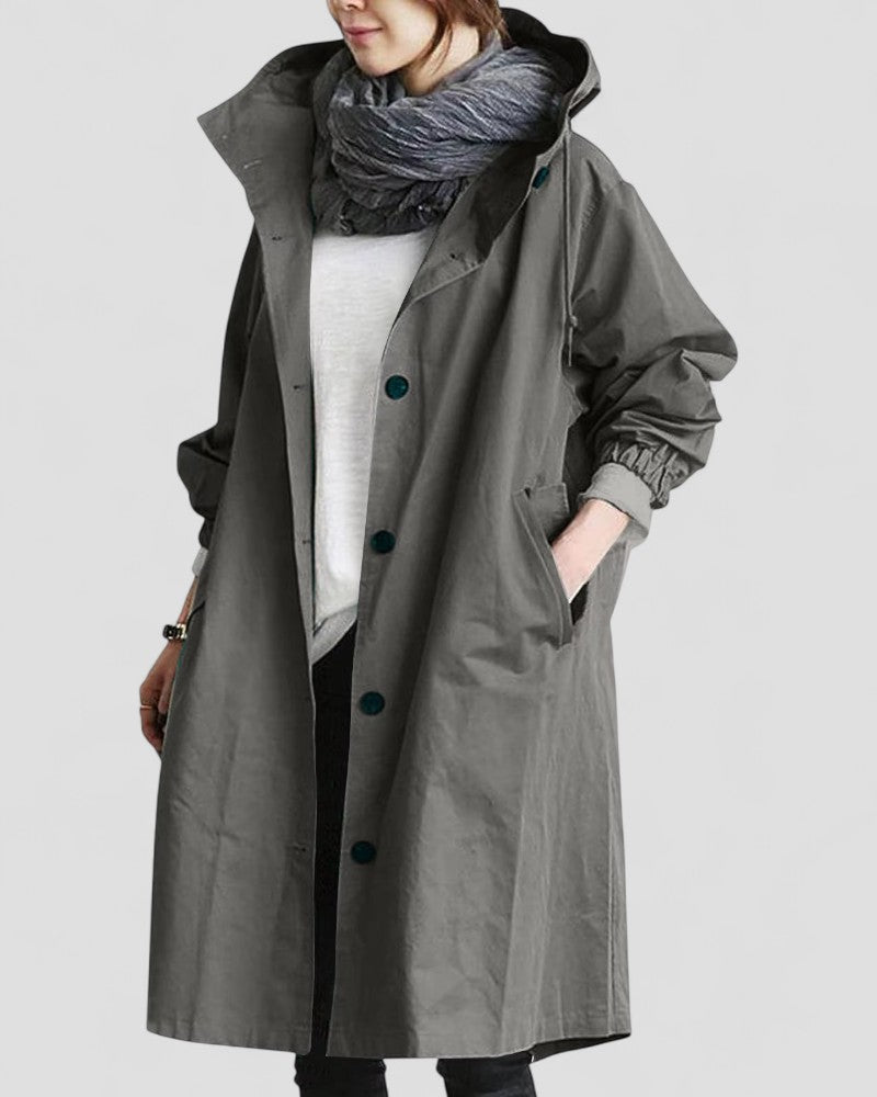 VogeLuxe | Eleganter zweireihiger Trenchcoat für Damen 1