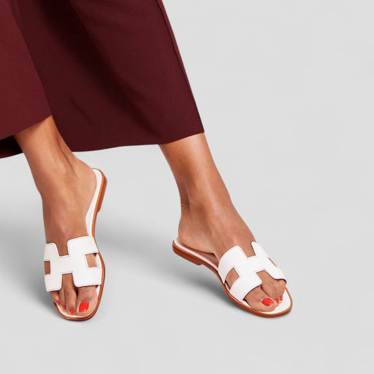 VogeLuxe | Flache Sandalen mit offener Spitze für Damen 0