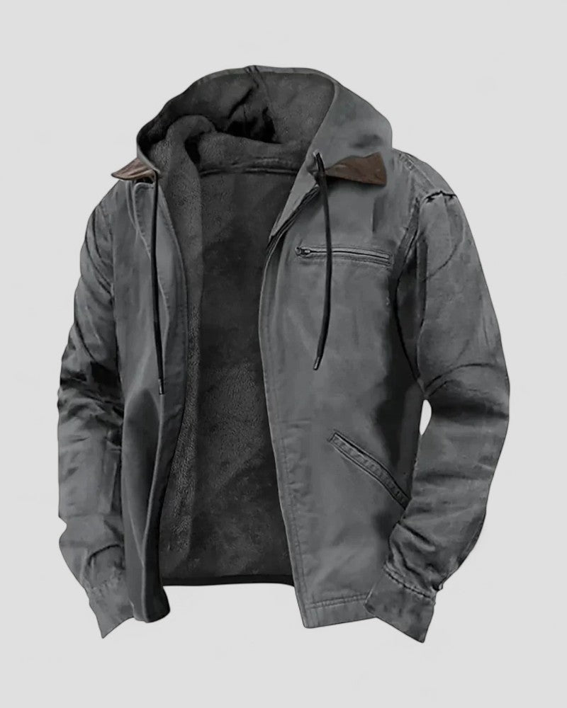 VogeLuxe | Fleecegefütterte Winterjacke mit Kapuze für Herren 0