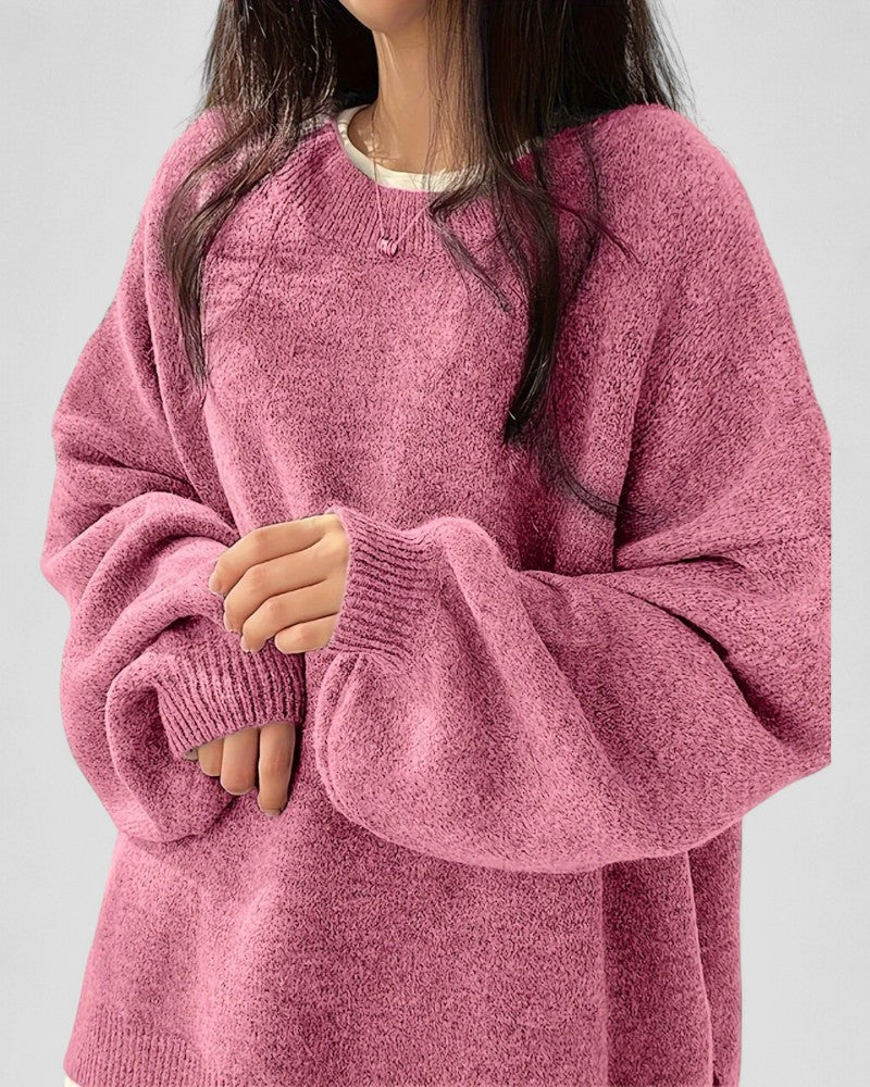 VogeLuxe | Gemütlicher schulterfreier Strickpullover für Damen 1