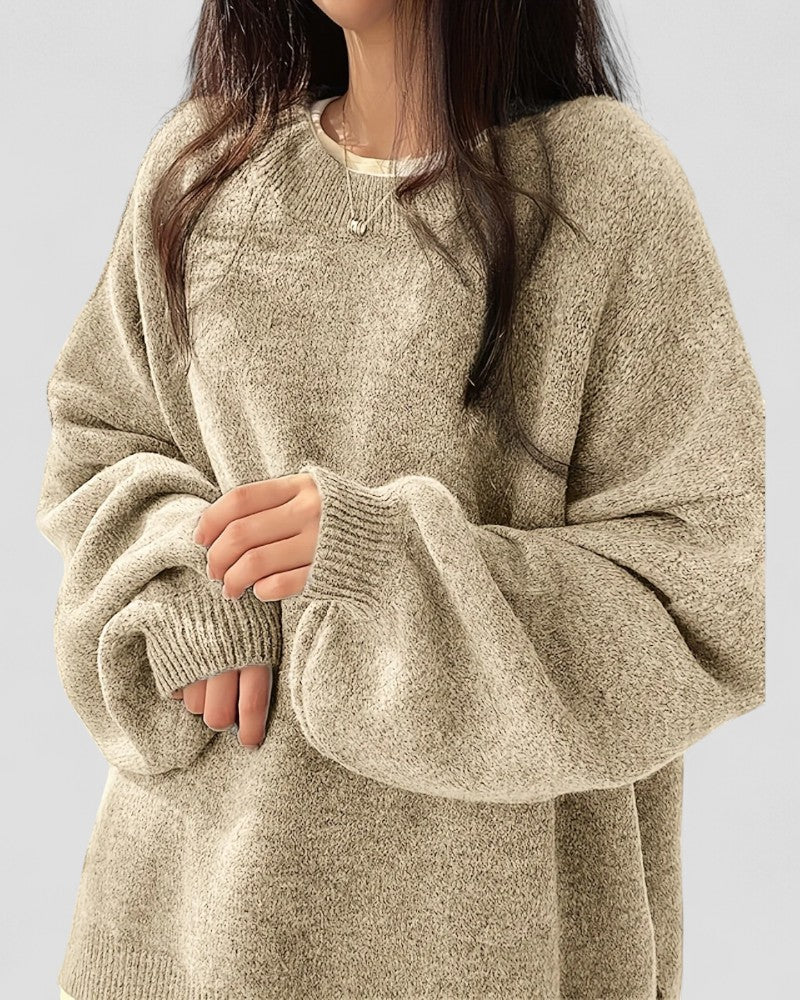 VogeLuxe | Gemütlicher schulterfreier Strickpullover für Damen 4