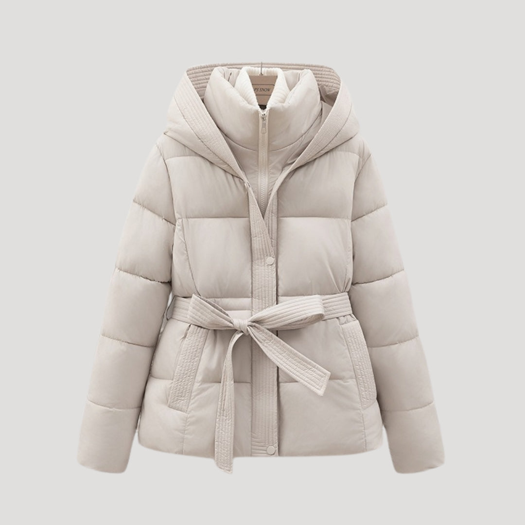 VogeLuxe | Gesteppte, kurze Damen-Pufferjacke mit Kapuze 0