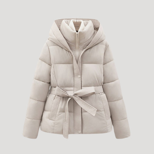 VogeLuxe | Gesteppte, kurze Damen-Pufferjacke mit Kapuze 0