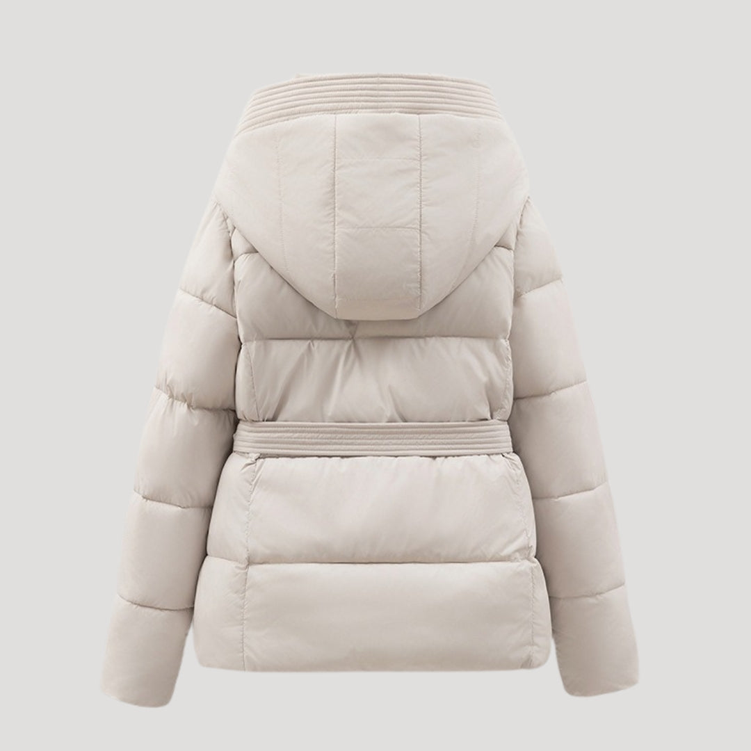 VogeLuxe | Gesteppte, kurze Damen-Pufferjacke mit Kapuze 1
