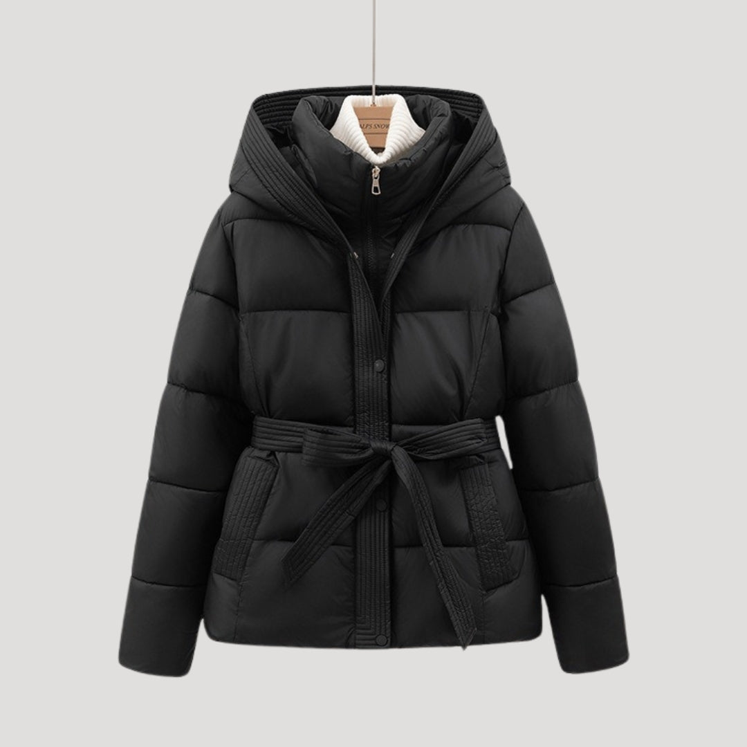 VogeLuxe | Gesteppte, kurze Damen-Pufferjacke mit Kapuze 5