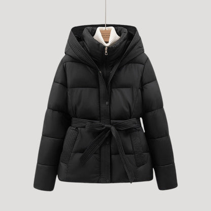 VogeLuxe | Gesteppte, kurze Damen-Pufferjacke mit Kapuze 5