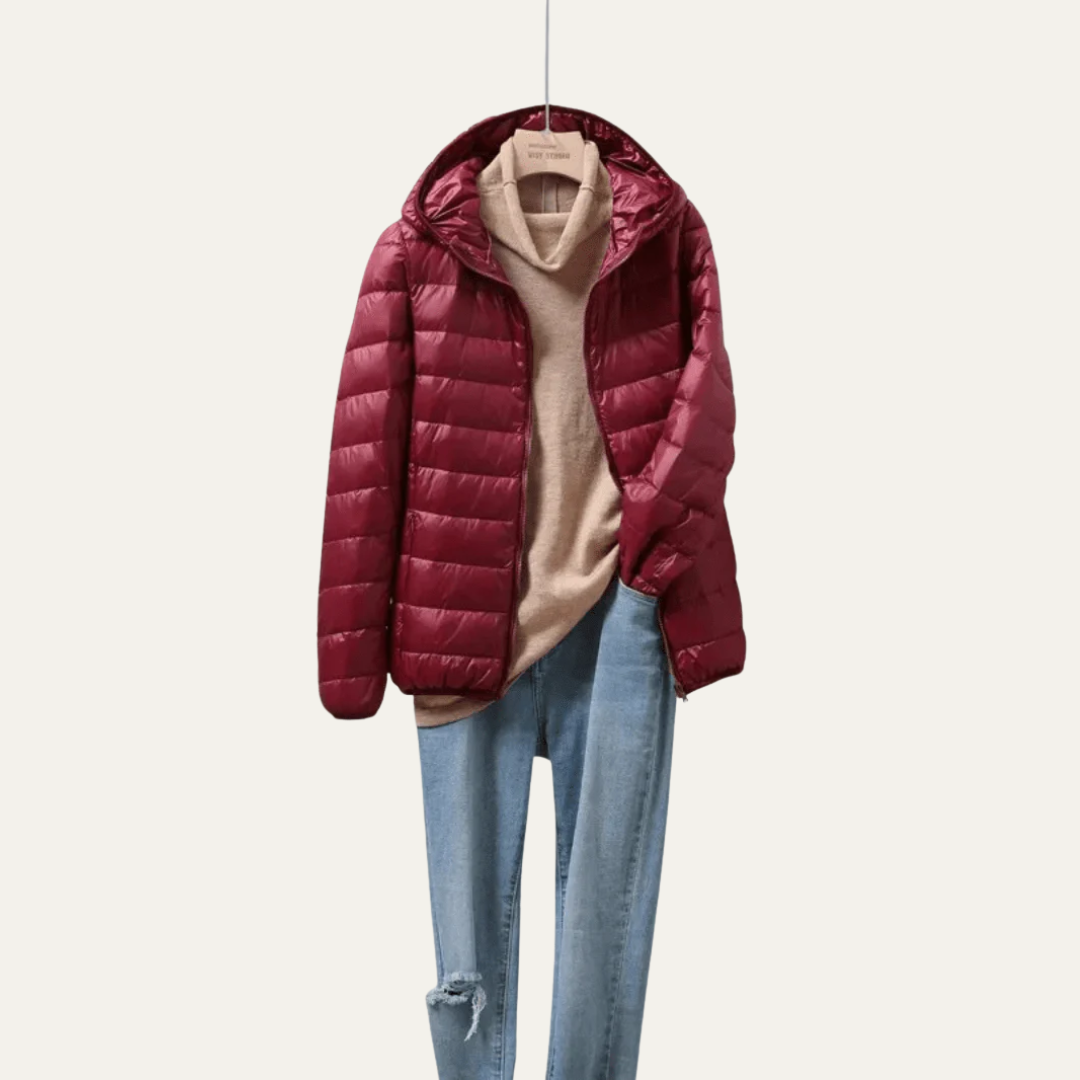 VogeLuxe | Glänzende, ultraleichte Damen-Steppjacke 10