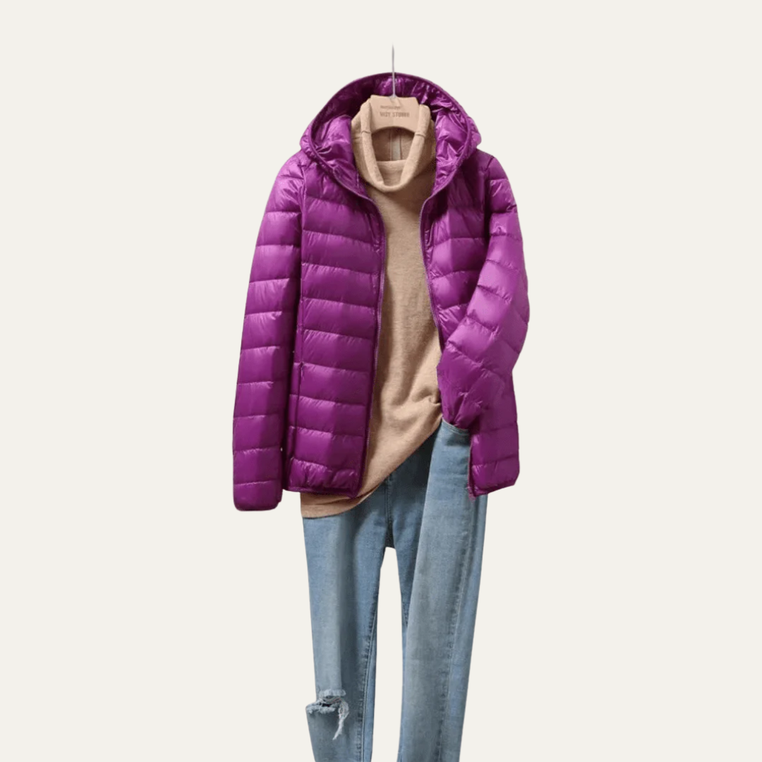 VogeLuxe | Glänzende, ultraleichte Damen-Steppjacke 7