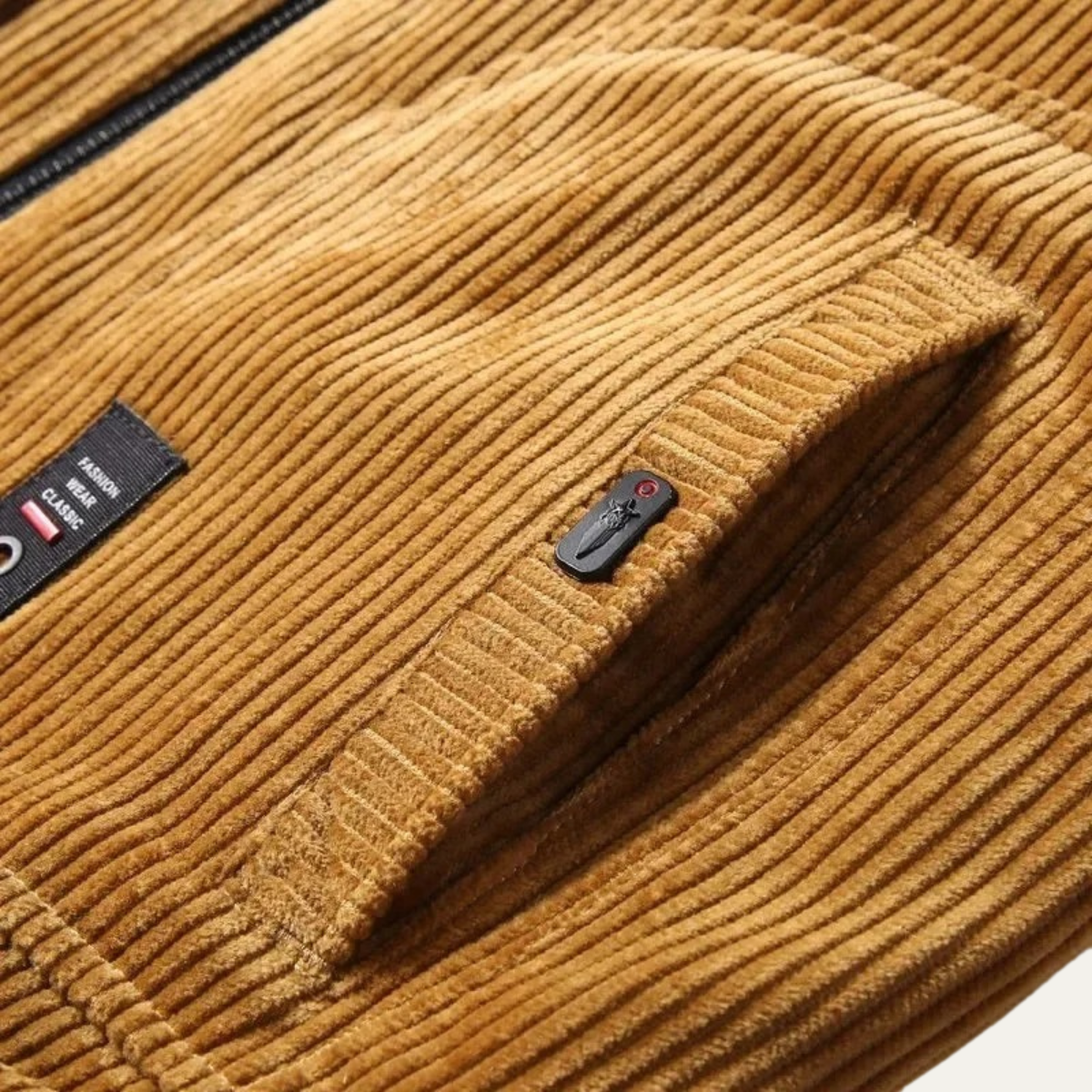 VogeLuxe | Herren-Bomberjacke aus Cord mit Sherpa-Fleecefutter 2