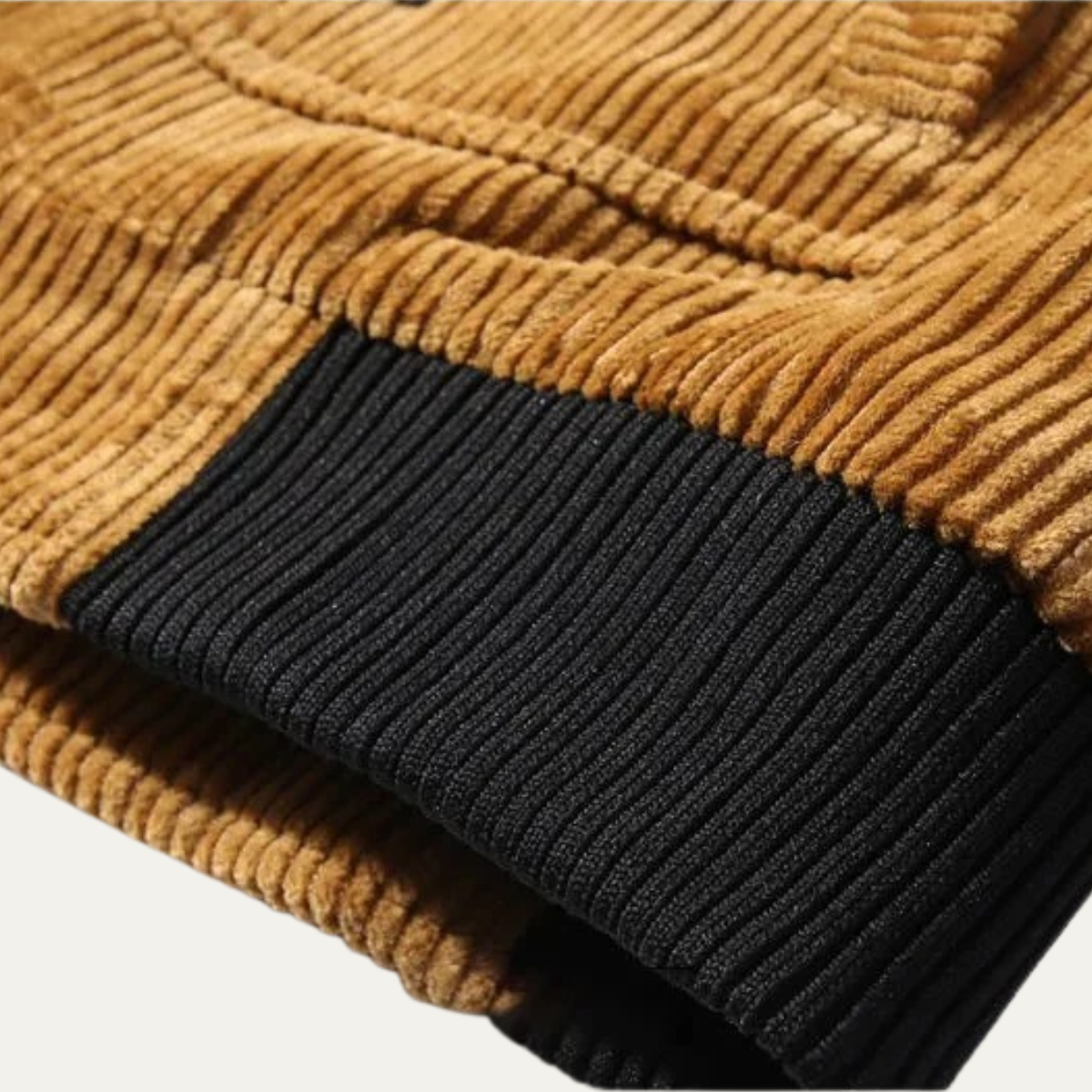 VogeLuxe | Herren-Bomberjacke aus Cord mit Sherpa-Fleecefutter 3