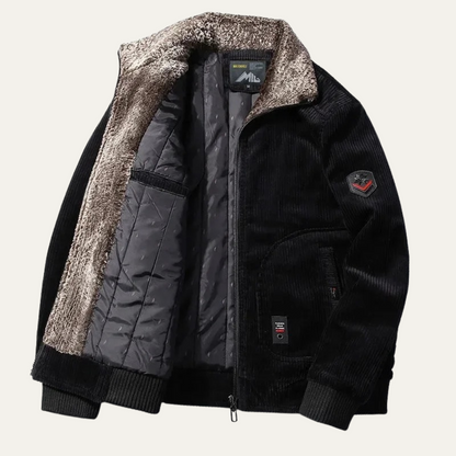 VogeLuxe | Herren-Bomberjacke aus Cord mit Sherpa-Fleecefutter 5