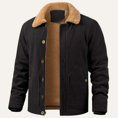 VogeLuxe | Herren-Cordjacket mit Kragen aus Kunstfell 11