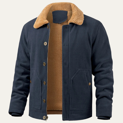 VogeLuxe | Herren-Cordjacket mit Kragen aus Kunstfell 12