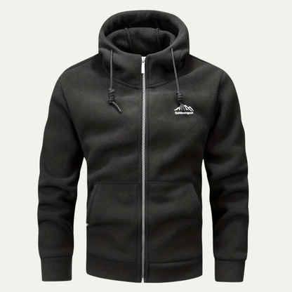 VogeLuxe | Herren-Fleece-Kapuzenjacke mit Reißverschluss 0
