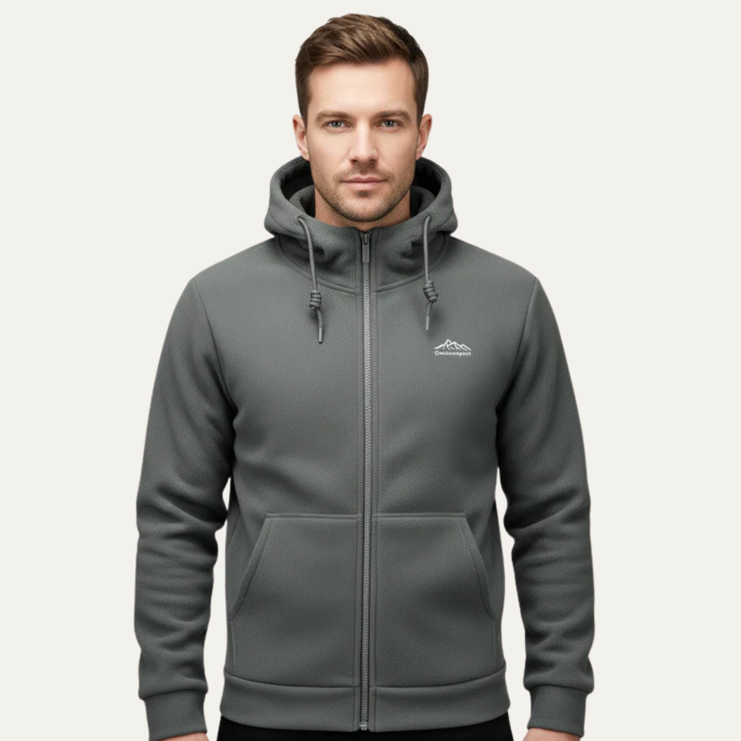 VogeLuxe | Herren-Fleece-Kapuzenjacke mit Reißverschluss 1