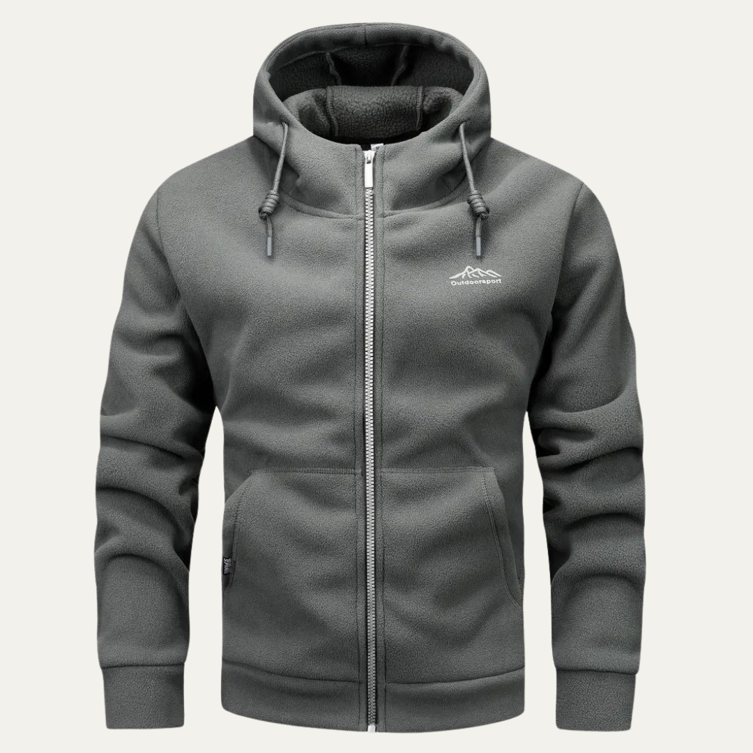 VogeLuxe | Herren-Fleece-Kapuzenjacke mit Reißverschluss 3