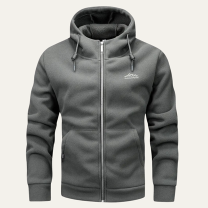 VogeLuxe | Herren-Fleece-Kapuzenjacke mit Reißverschluss 3