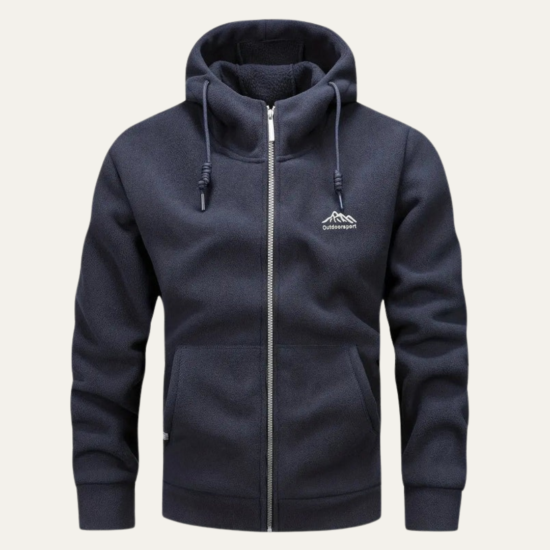 VogeLuxe | Herren-Fleece-Kapuzenjacke mit Reißverschluss 5