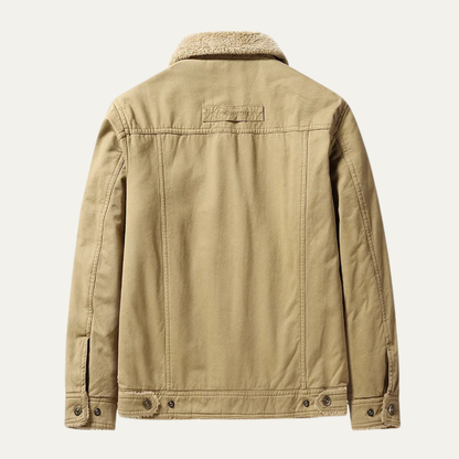 VogeLuxe | Herren-Freizeitjacke mit Sherpa-Futter, Druckknöpfen und Taschen 2