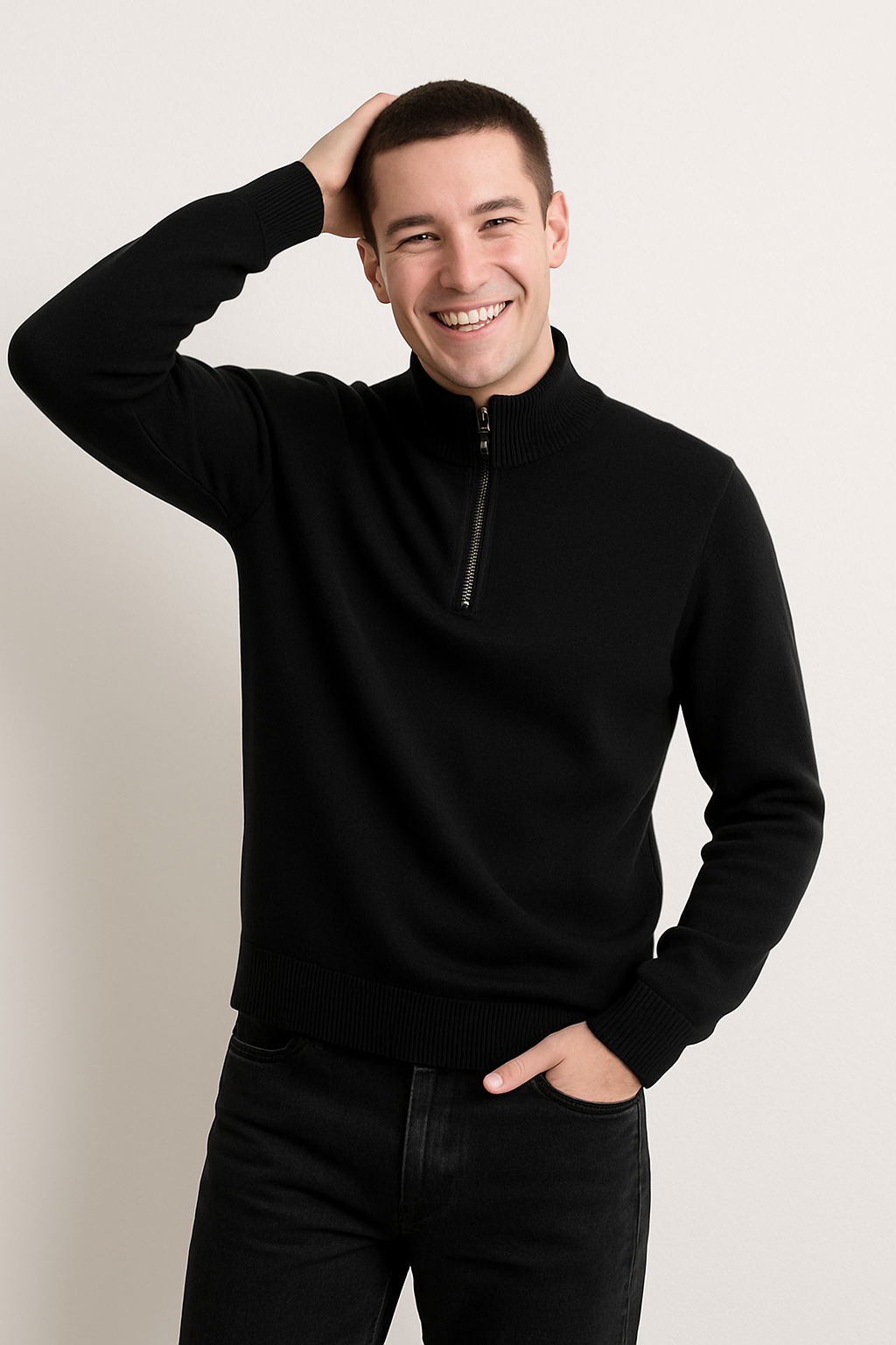 VogeLuxe | Herren-Kaschmirpullover mit halbhohem Kragen 2