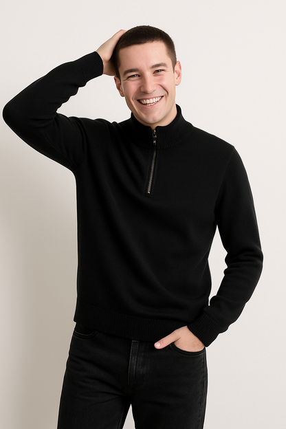 VogeLuxe | Herren-Kaschmirpullover mit halbhohem Kragen 2