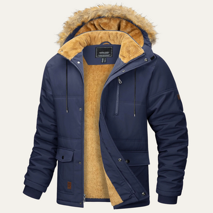 VogeLuxe | Herren-Parka mit Kapuze aus arktischem Kunstpelz 5