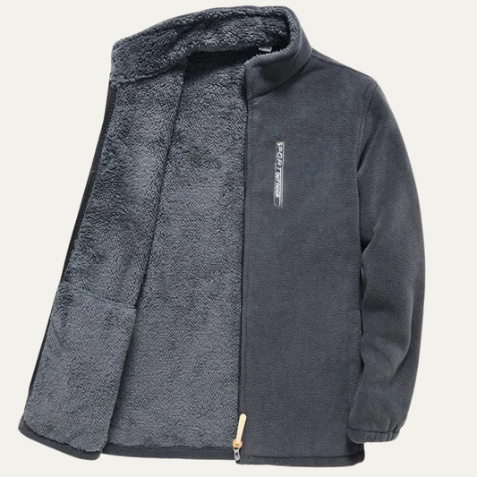 VogeLuxe | Herren-Sherpa-Fleecejacke mit durchgehendem Reißverschluss 0