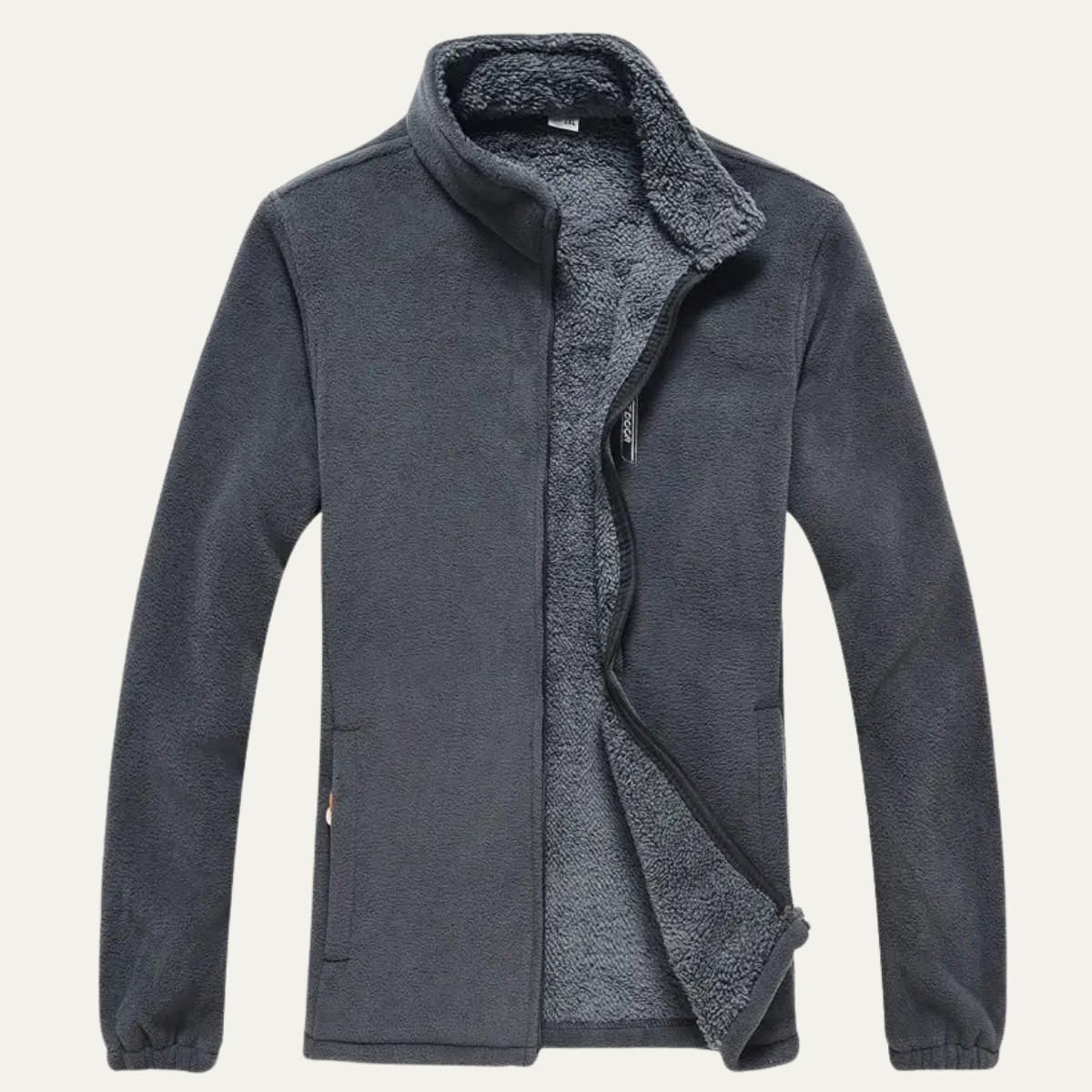 VogeLuxe | Herren-Sherpa-Fleecejacke mit durchgehendem Reißverschluss 1