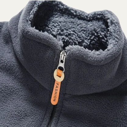 VogeLuxe | Herren-Sherpa-Fleecejacke mit durchgehendem Reißverschluss 2