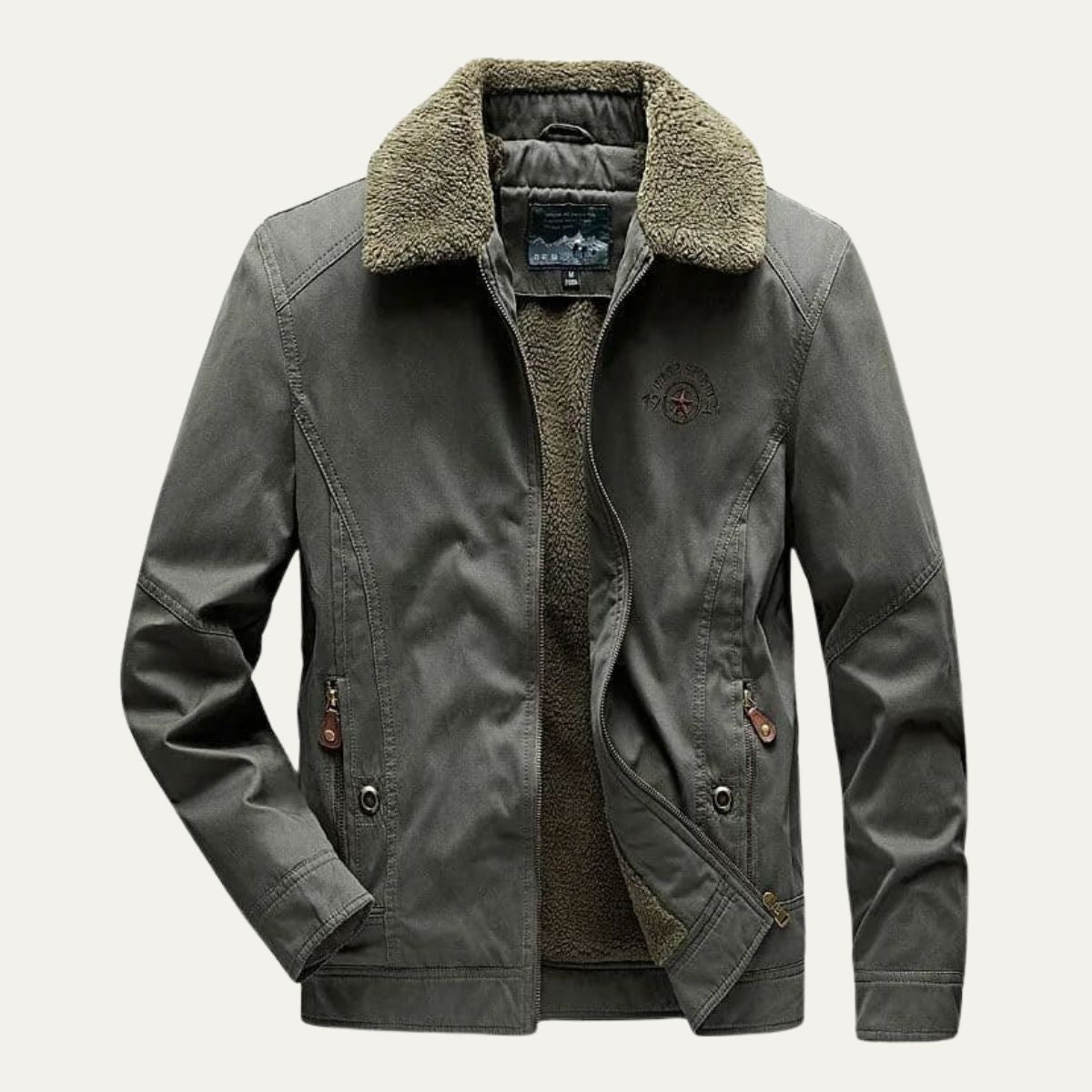 VogeLuxe | Herren-Softshelljacke mit Sherpa-Futter und Reißverschluss 0