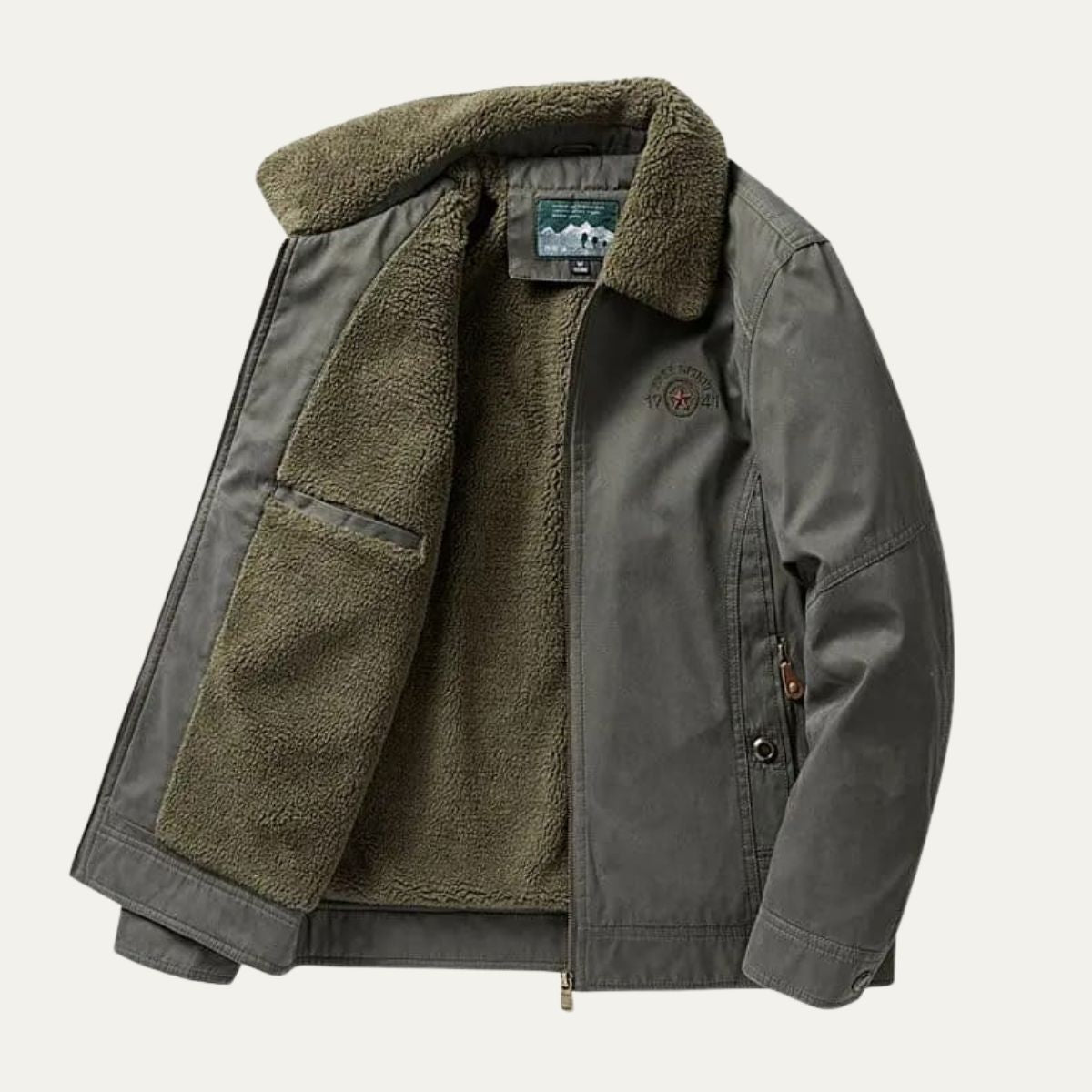 VogeLuxe | Herren-Softshelljacke mit Sherpa-Futter und Reißverschluss 3