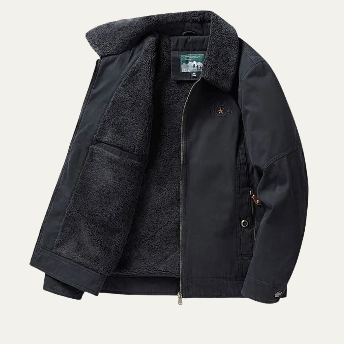 VogeLuxe | Herren-Softshelljacke mit Sherpa-Futter und Reißverschluss 4