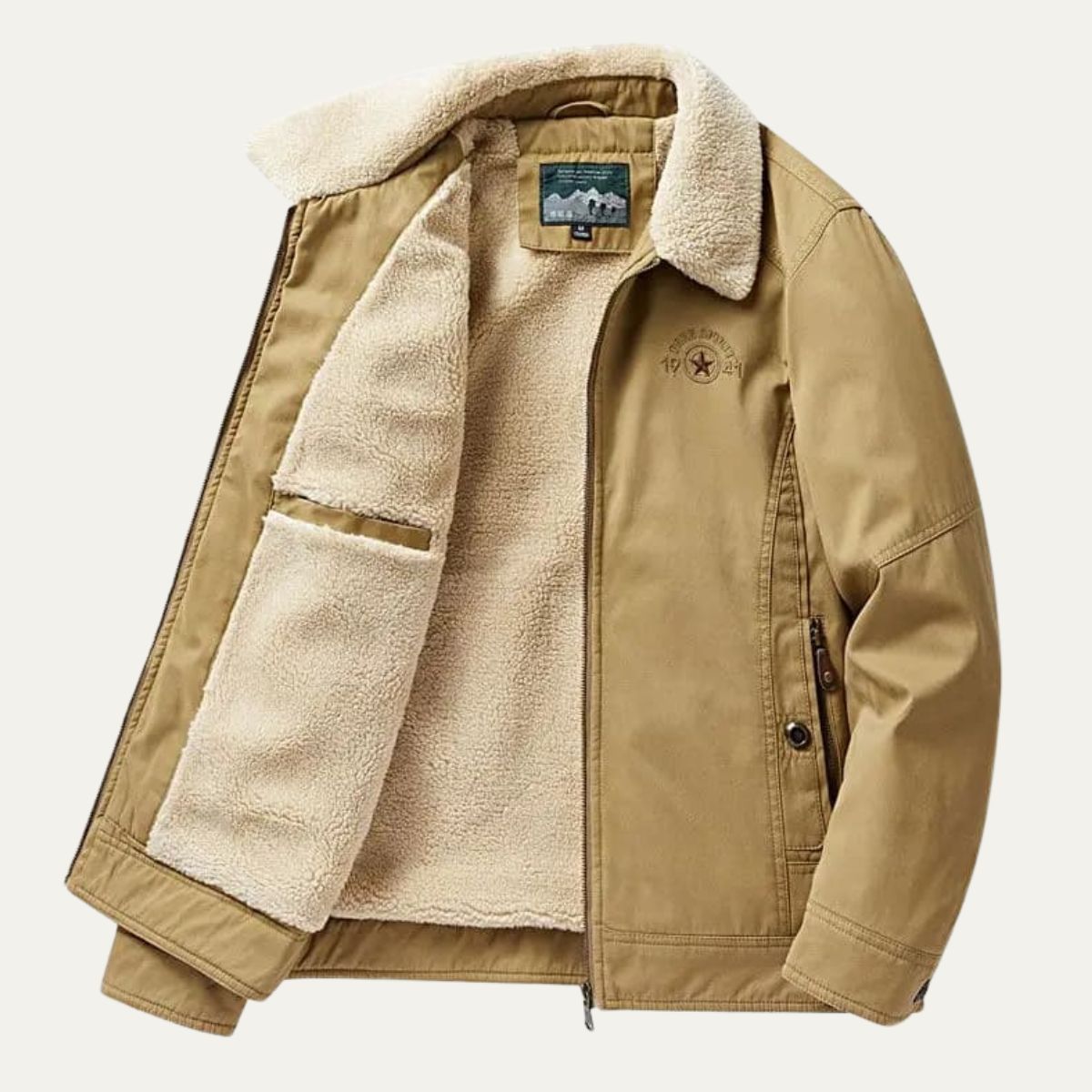 VogeLuxe | Herren-Softshelljacke mit Sherpa-Futter und Reißverschluss 5