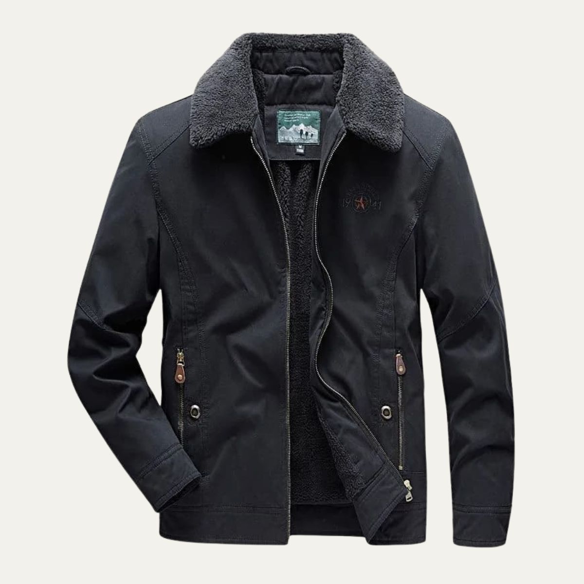 VogeLuxe | Herren-Softshelljacke mit Sherpa-Futter und Reißverschluss 6