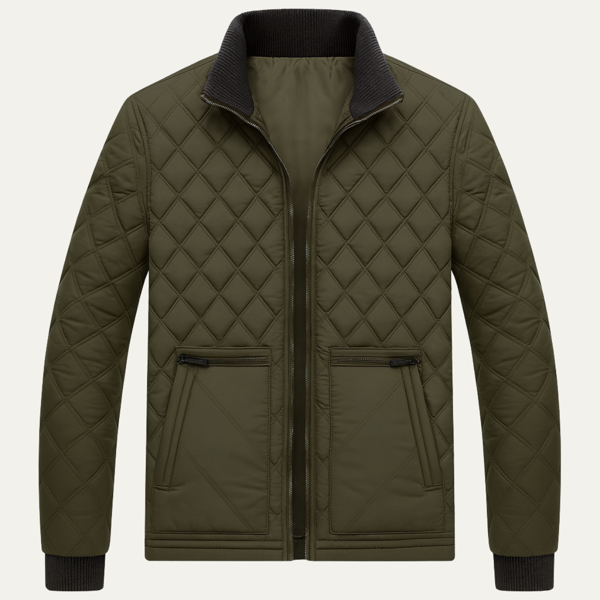 VogeLuxe | Herren-Steppjacke im Vintage-Stil mit Reißverschluss 1