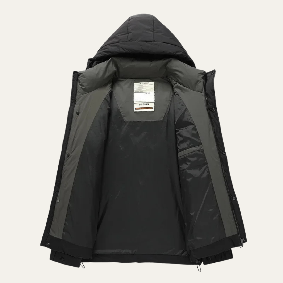 VogeLuxe | Herren-Steppjacke in kastenförmiger, hüftlanger Form 1