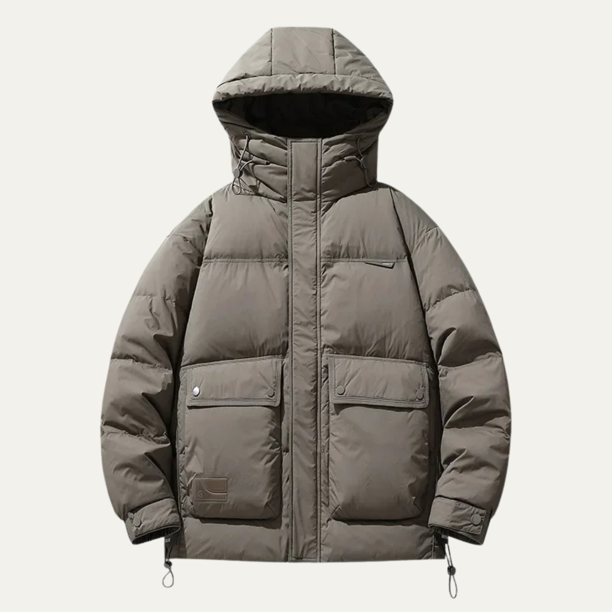 VogeLuxe | Herren-Steppjacke in kastenförmiger, hüftlanger Form 9