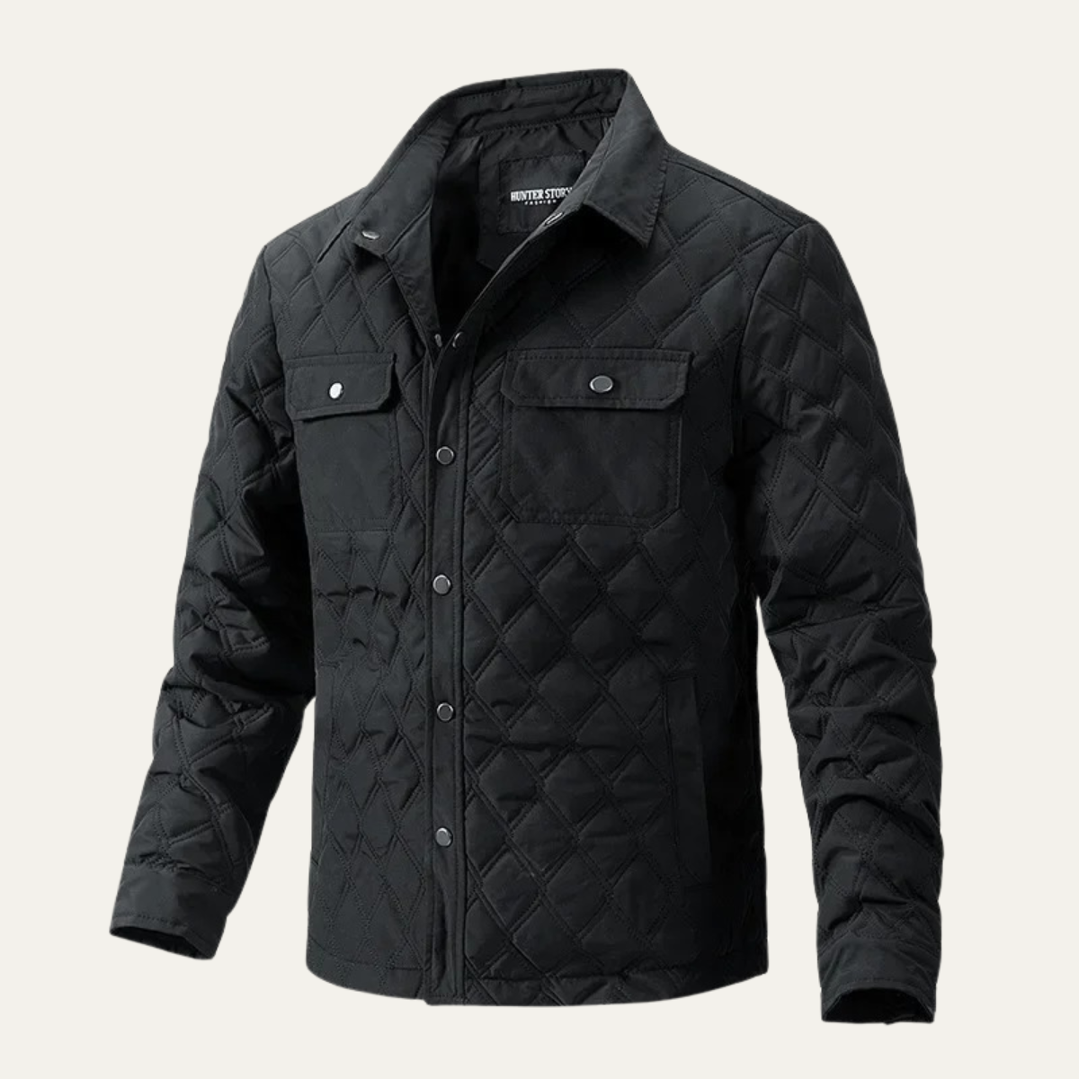 VogeLuxe | Herren-Steppjacke mit Druckknopfverschluss 0