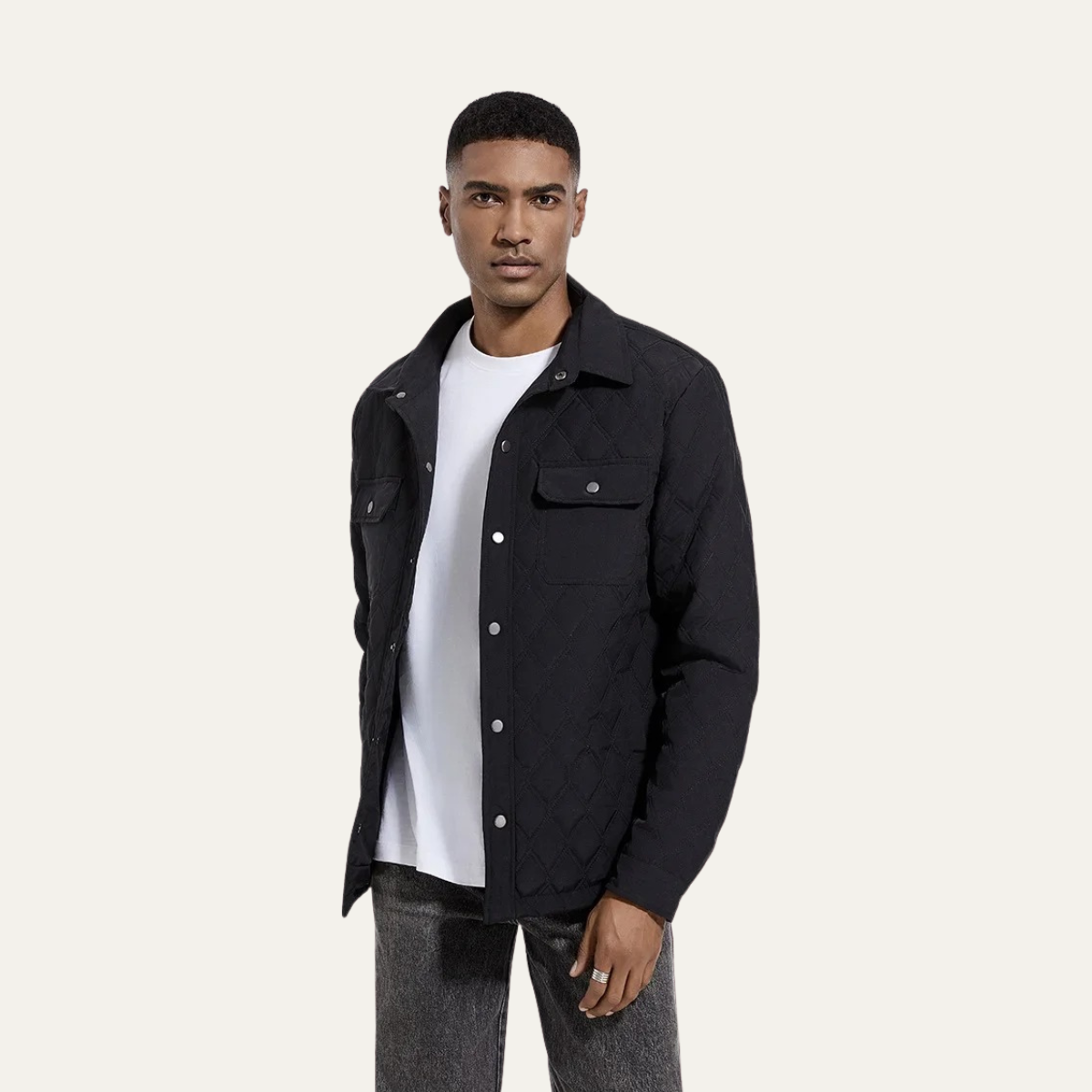 VogeLuxe | Herren-Steppjacke mit Druckknopfverschluss 3