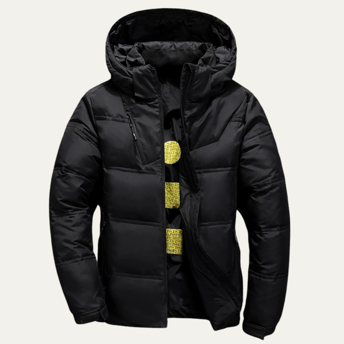VogeLuxe | Herren-Steppjacke mit Kapuze und Daunenfüllung 0