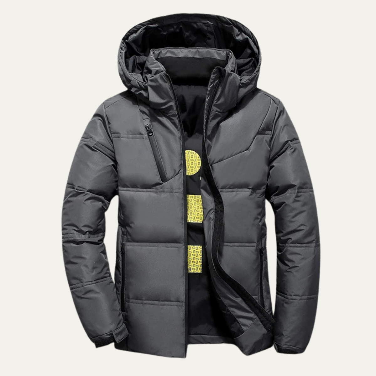 VogeLuxe | Herren-Steppjacke mit Kapuze und Daunenfüllung 1