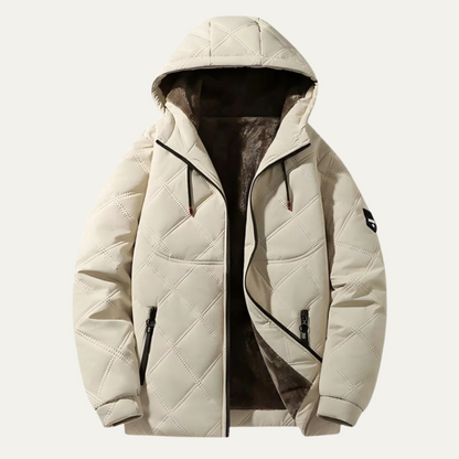 VogeLuxe | Herren-Steppjacke mit Kapuze und Rautensteppung 0