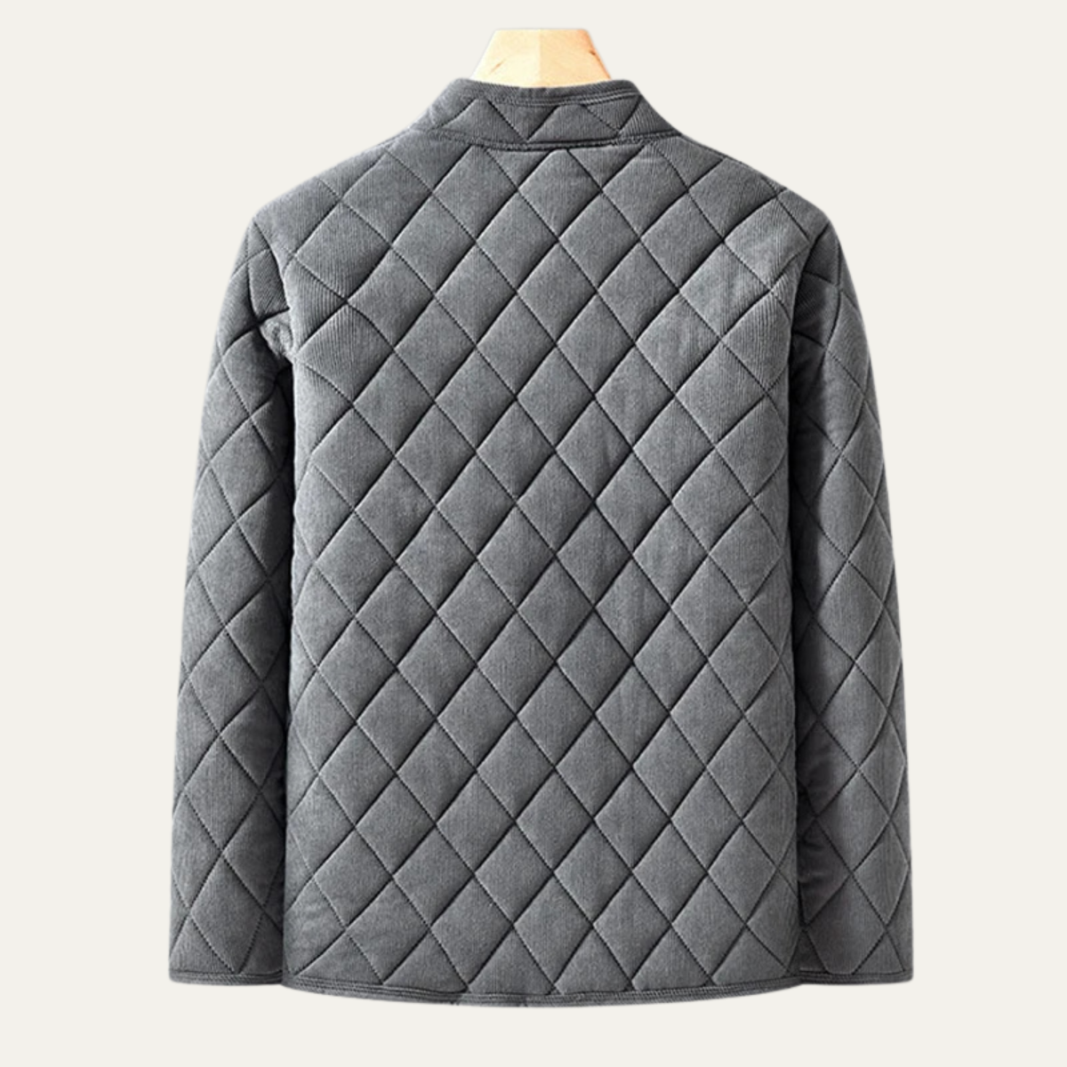 VogeLuxe | Herren-Steppjacke ohne Kragen und Knopfleiste 3